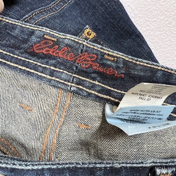 Eddie Bauer Jeans Straight Leg Classic Fit Medium Wash Denim Blue Women’s 16 - Picture 5 of 10